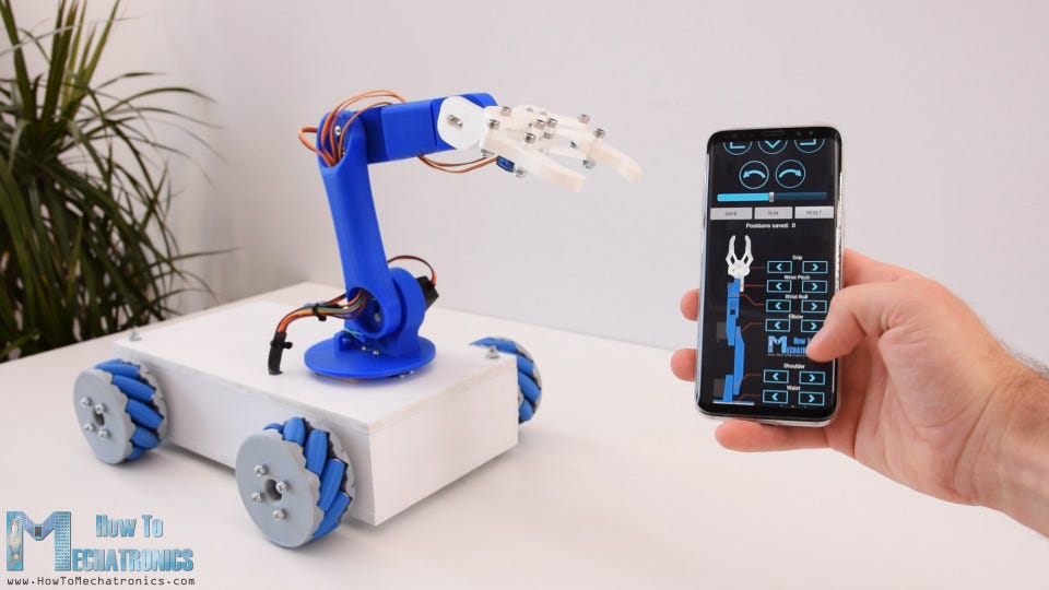 Robot Arm + Mecanum Wheel Base = Versatile Robotics Package