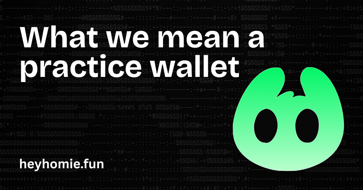 What we mean by practice wallet