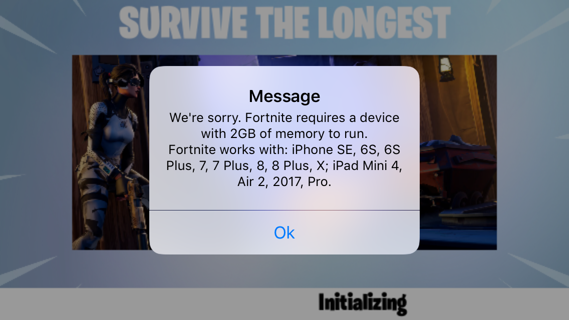 fortnite doesn t run on the iphone 5s - how to get fortnite on ipad mini 1