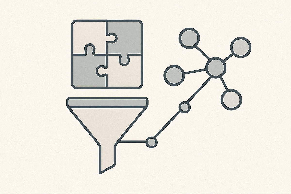 Conceptual illustration symbolizing a structured system approach to lead management.