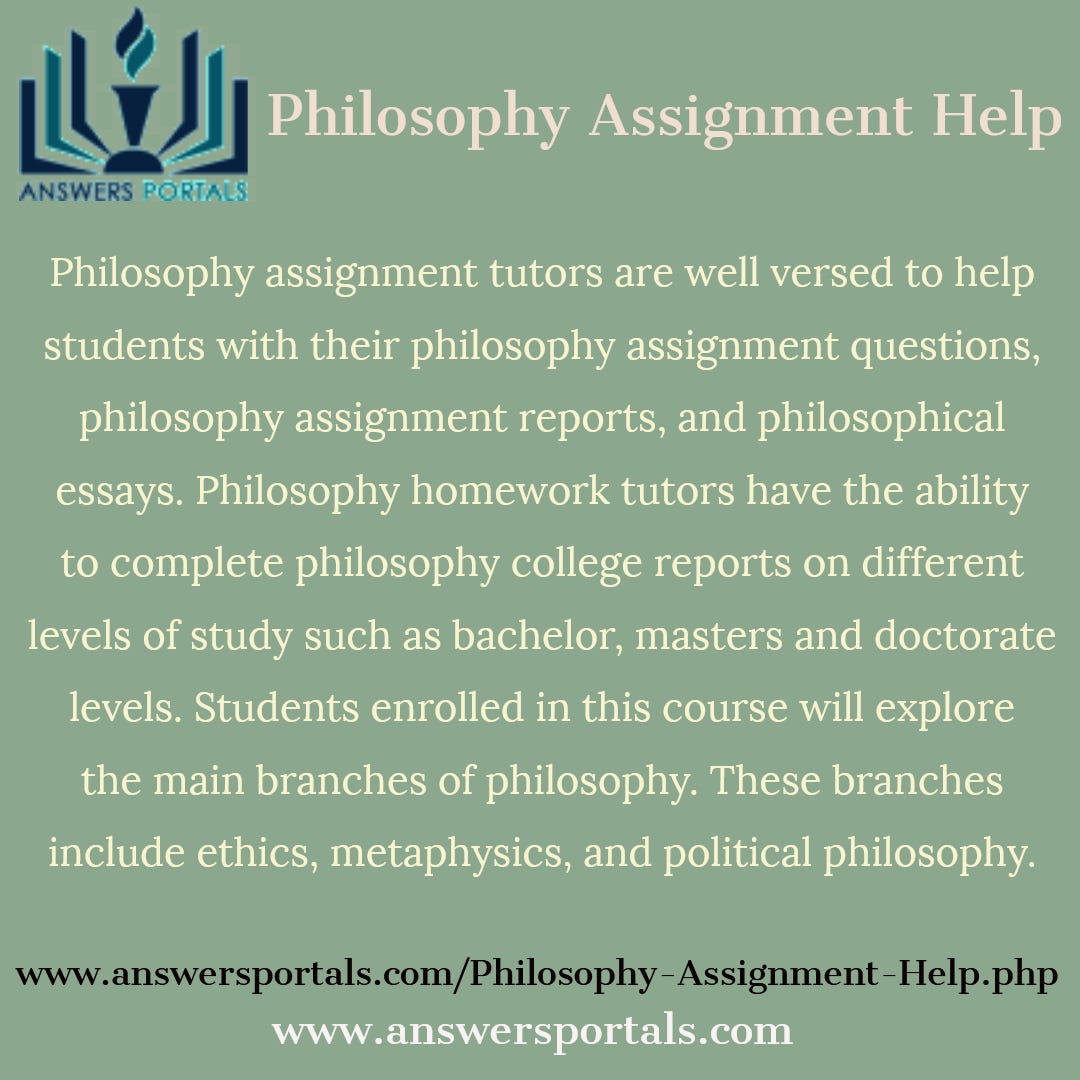 philosophy assignment