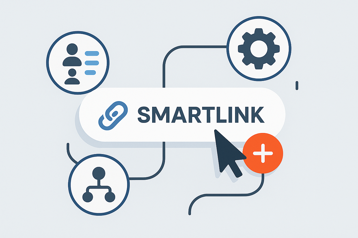 “Illustration explaining SmartLink technology and how link clicks trigger email segmentation.”