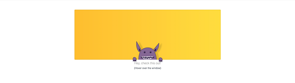 Monsters, Playful interactions and Animated SVGs