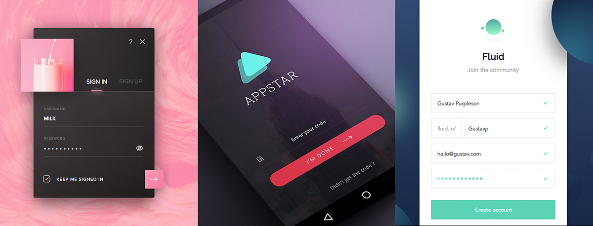 Login Sign Up Inspiration For Mobile Apps Muzli Design Inspiration