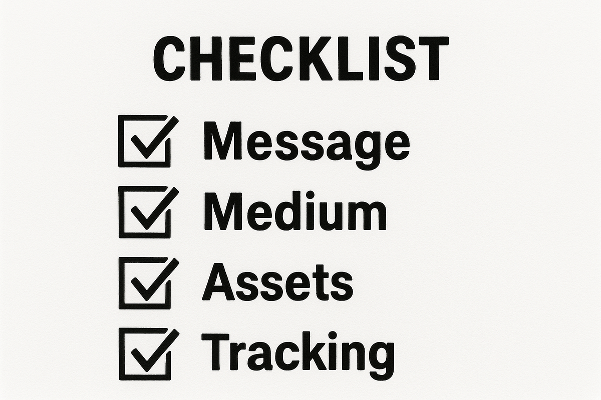 “Traffic action plan checklist for building long-term online visibility.”