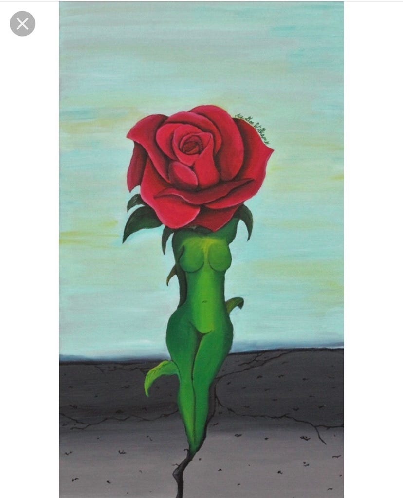 Roses In Concrete Medium