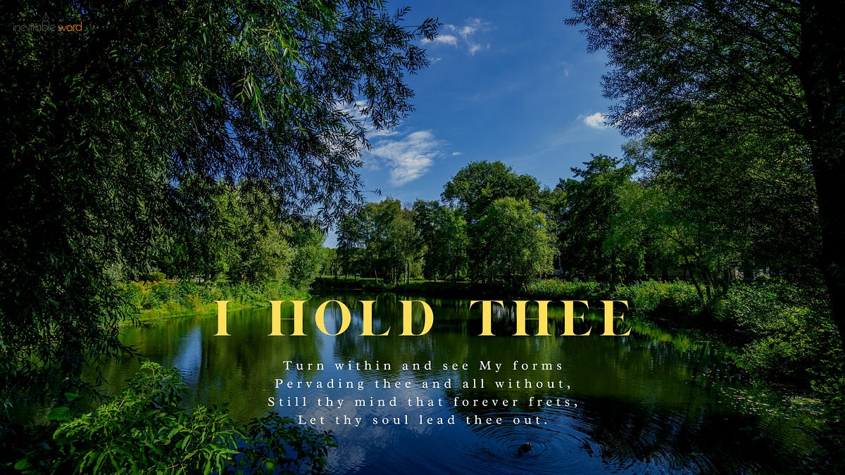 I Hold Thee