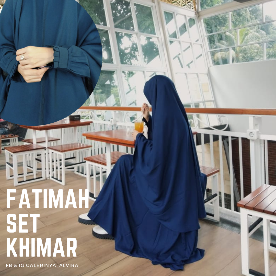 Jual Gamis set Khimar / Gamis Polos / Hijab Syari / Model 