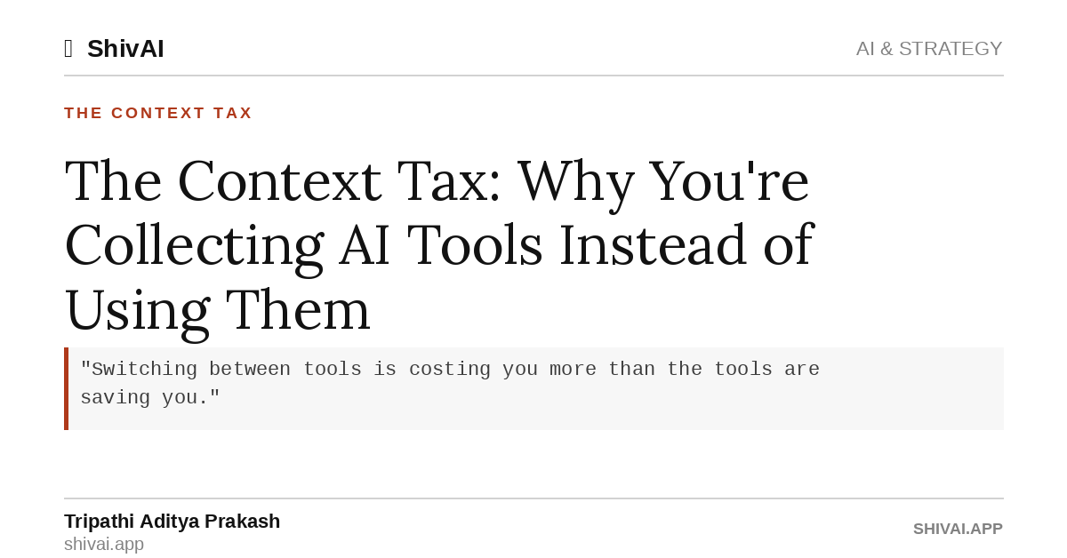 Why You’re Collecting AI Tools Instead of Using Them