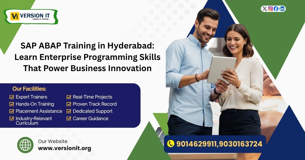 SAP ABAP Training in Hyderabad: Learn Enterprise Programming Skills That Power Business Innovation