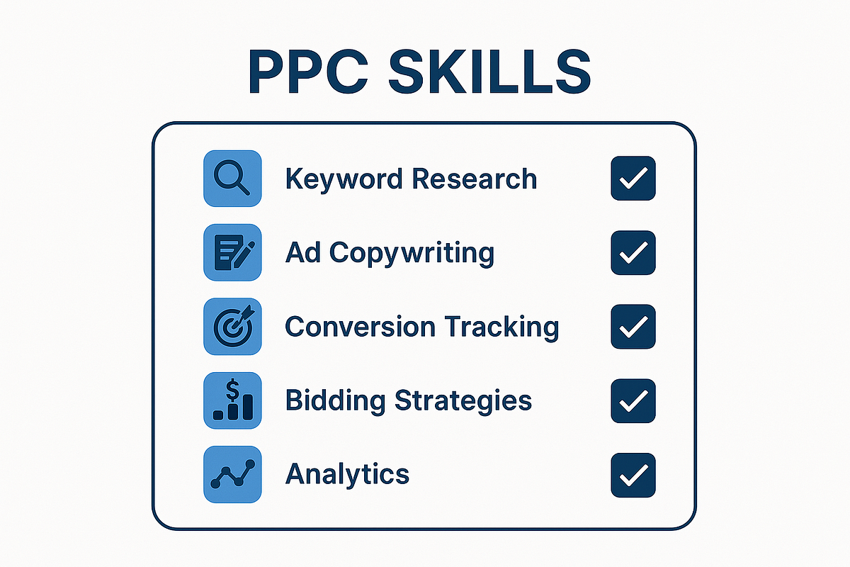 Checklist showing key features of a beginner-friendly Google Ads training program.