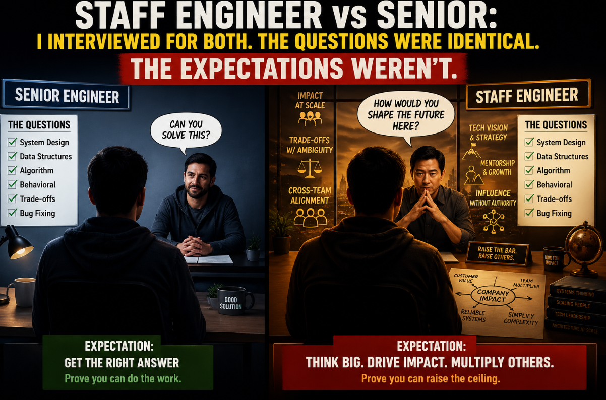 Staff Engineer vs Senior: I Interviewed for Both.