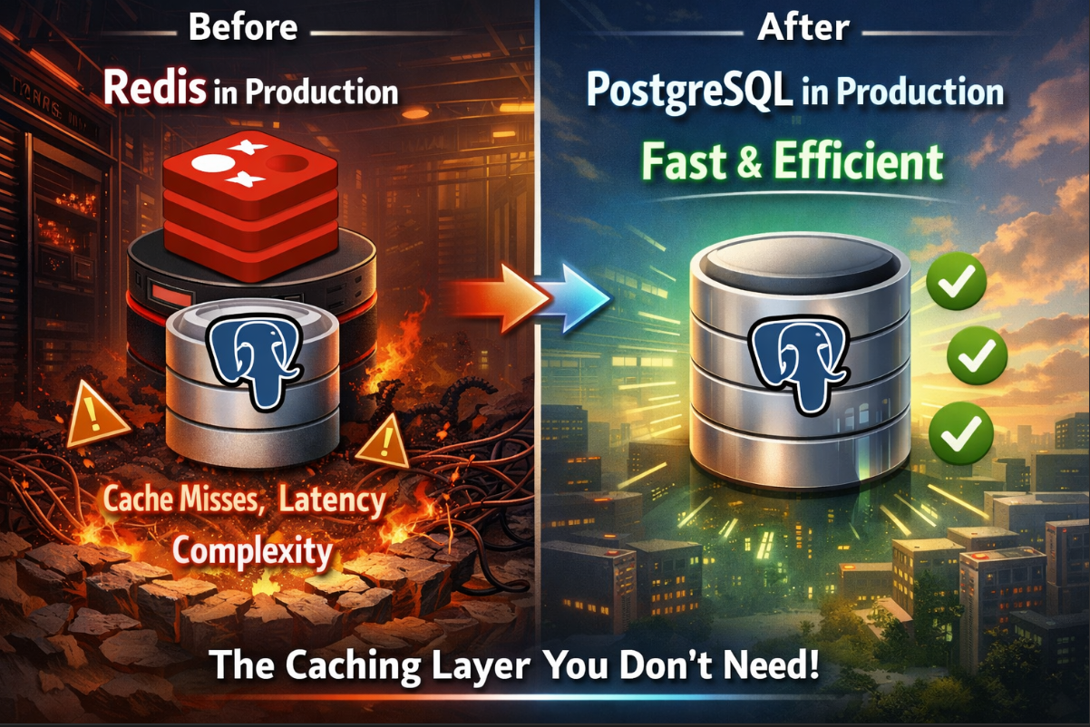 I Deleted Our Redis Cluster. Moved Everything to PostgreSQL. Performance Improved.