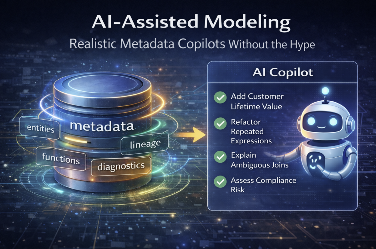 AI-Assisted Modeling — Realistic Metadata Copilots (Without the Hype)