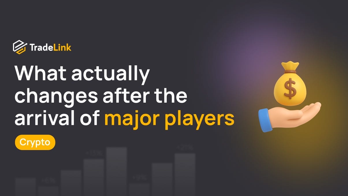 What actually changes after the arrival of major players: volatility, liquidity, or just the…