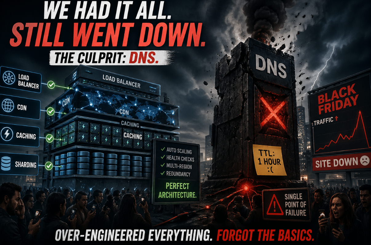 Load Balancer, CDN, Caching, Sharding: We Had It All.
