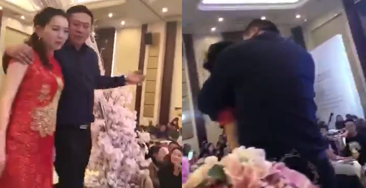 Family Says That Groom S Father Was Just Pretending To Forcibly Kiss Recently A Video Spread Like Wildfire Across Chinese Social Media Which Was Rumored To Show The Drunken Father Of Groom Forcibly Kissing His Son S Bride