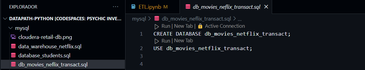 Proceso de creacion de un ETL