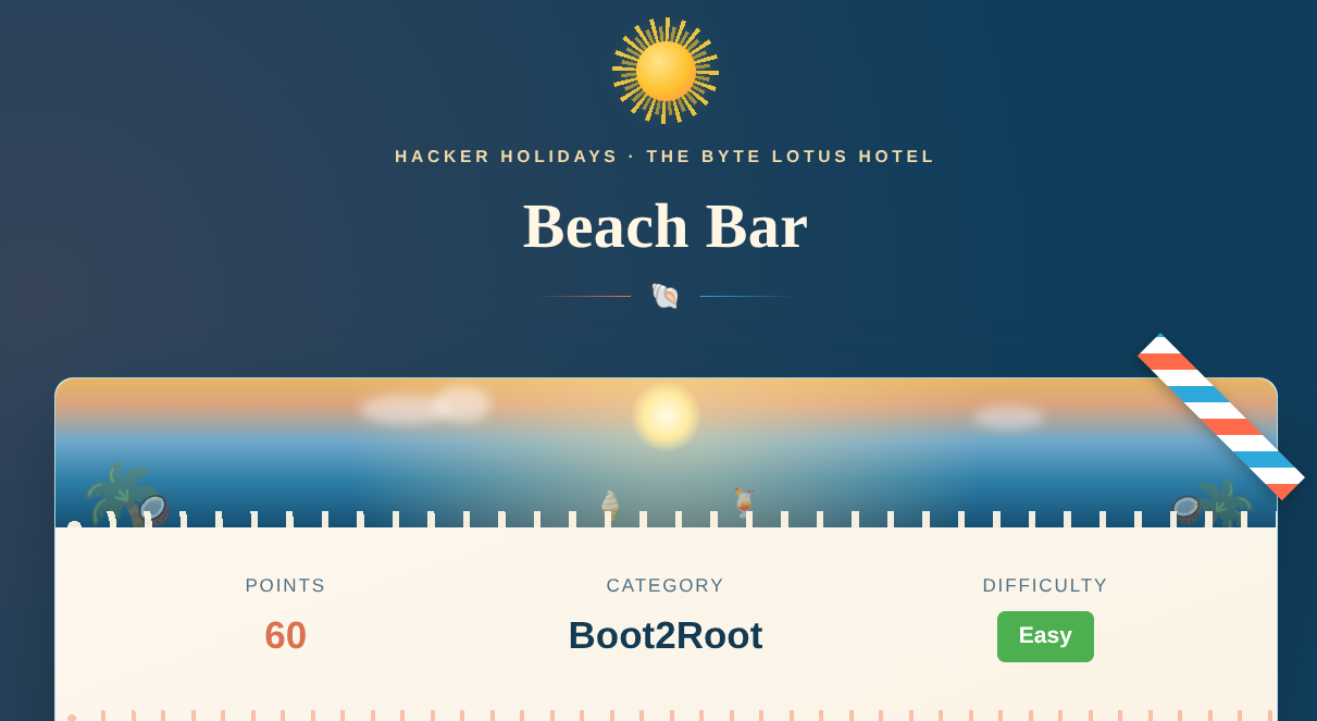 tryhackme beach bar day – 05 writeup