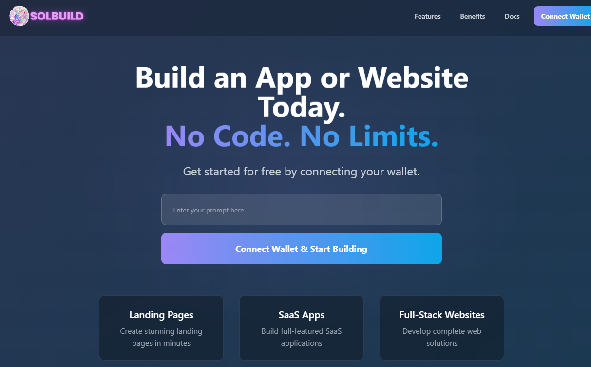 Empower Your Vision with SolBuild’s AI Agent: Transforming Prompts into Projects!