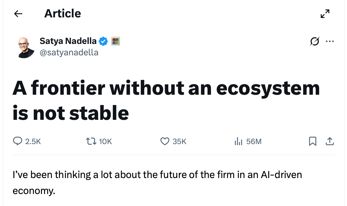 Microsoft’s Nadella: What’s Your Token Capital