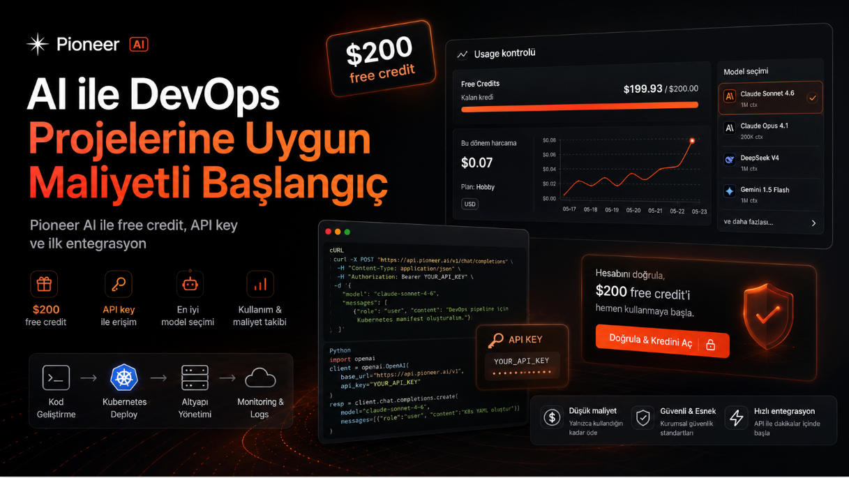 AI ile DevOps Projesi Geliştirmek İsteyenler İçin Uygun Maliyetli Bir Başlangıç: Pioneer AI