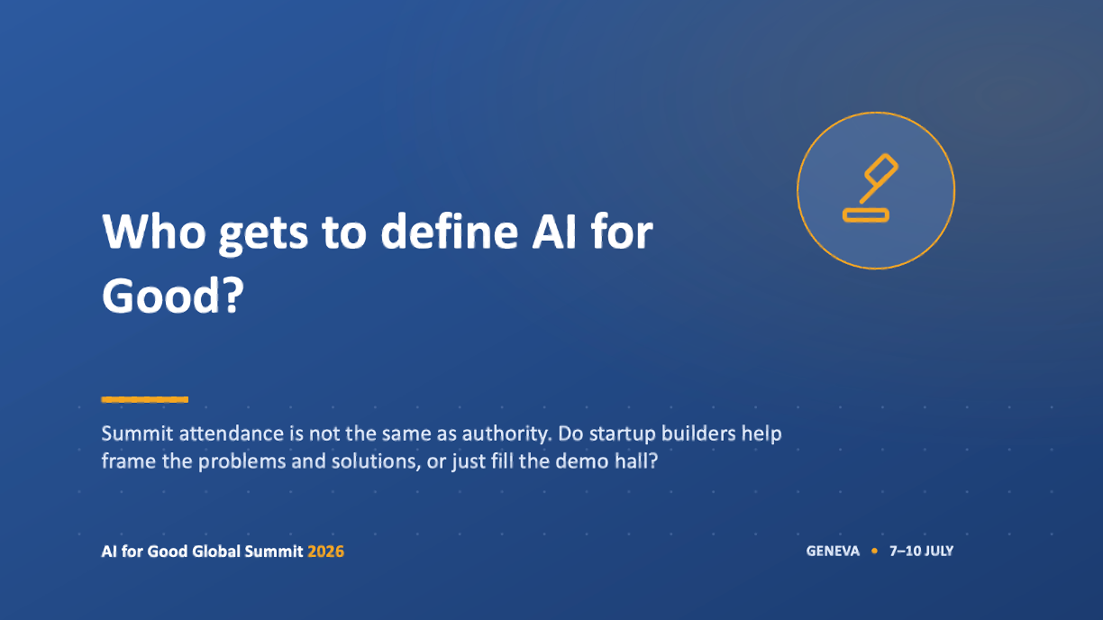 Who Defines AI for Good?
