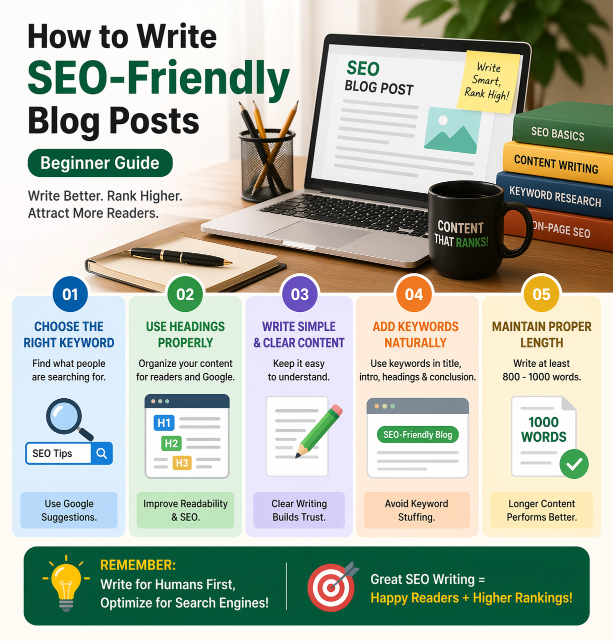 How to Write SEO-Friendly Blog Posts (Beginner Guide)