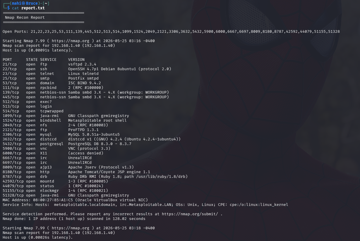 Building an Automated Nmap Recon Tool in Kali Linux Using Bash