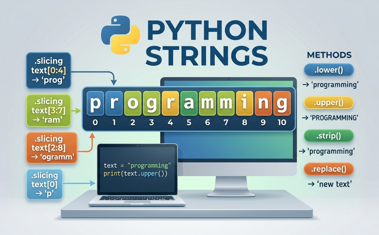 Strings in Python: A Complete Guide from Basics to Advanced with Examples