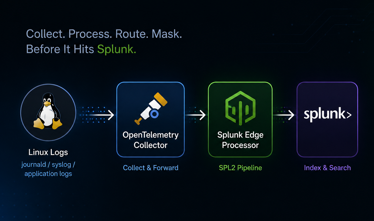 Routing and Masking Linux Logs with Splunk Edge and OpenTelemetry