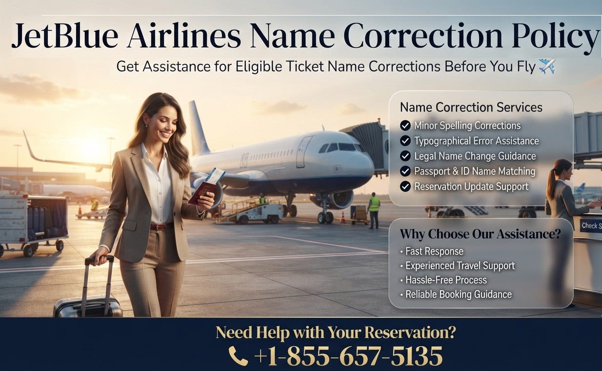 JetBlue Airlines Name Correction Policy 1–855->657->5135@