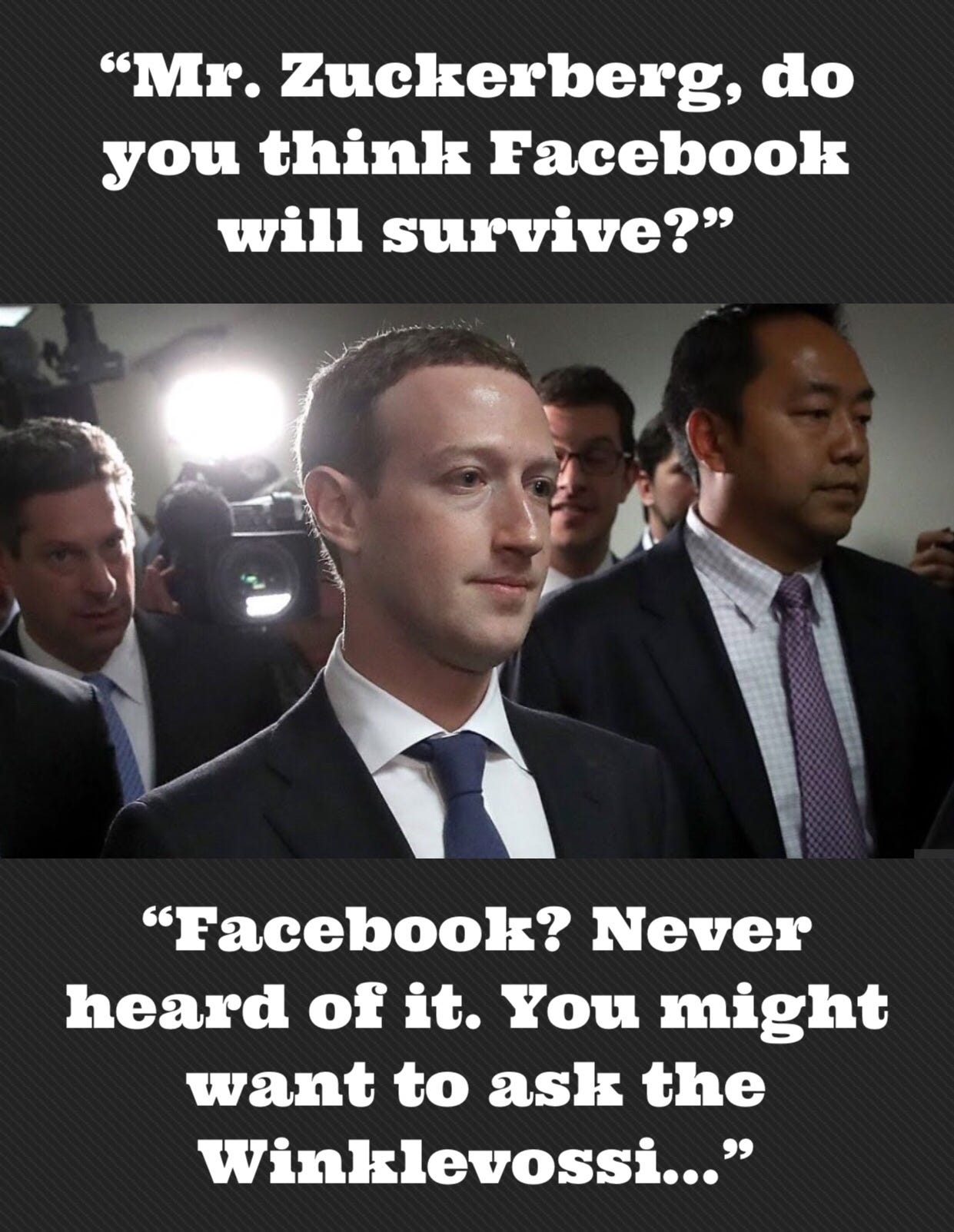 ZUCKERBERG FACEBOOK NEVER HEARD OF IT Another Meme Of Political