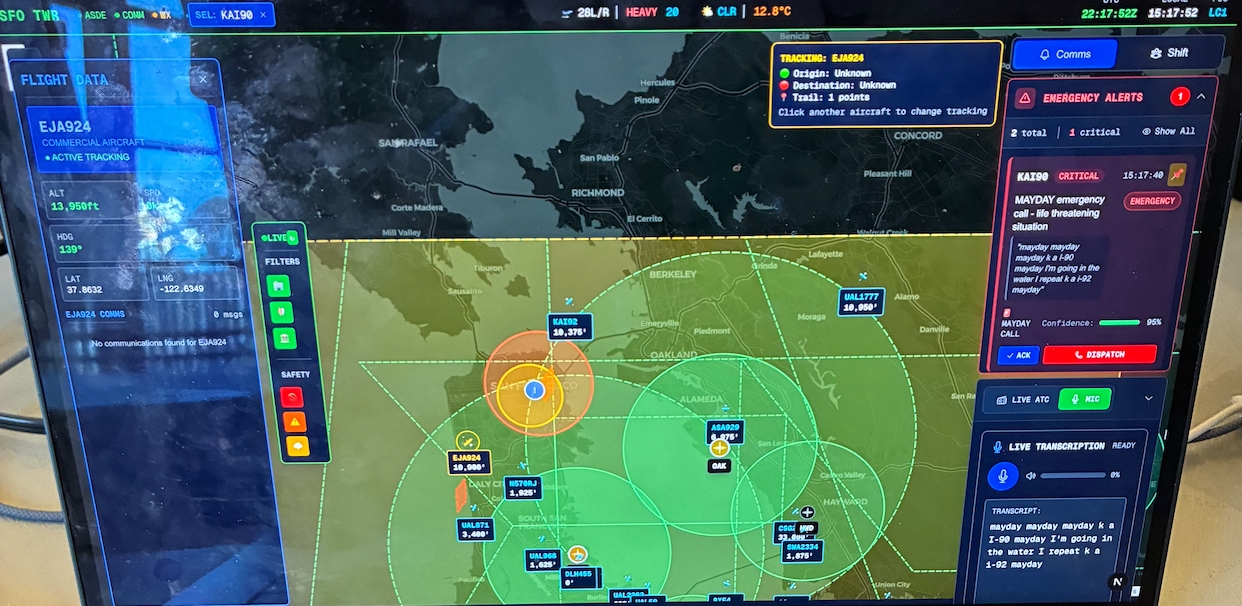 MayDay: An AI Safety Net for Air Traffic Control Built on Fetch.ai