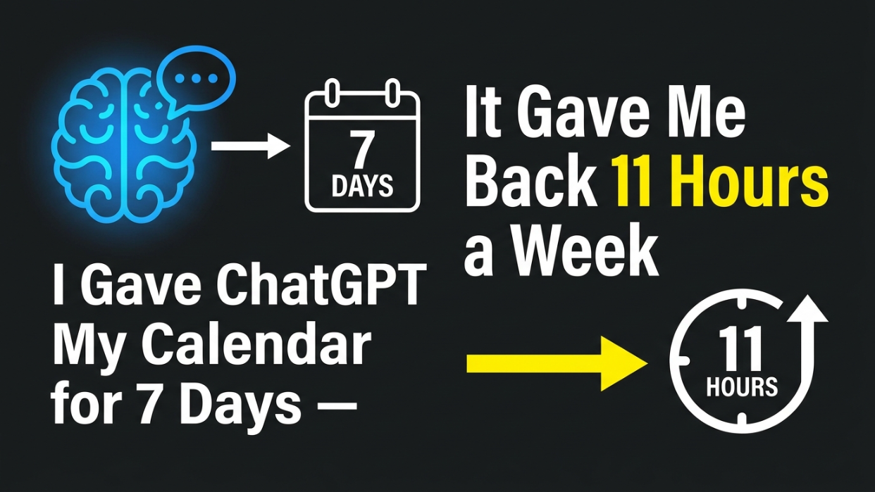 I Gave ChatGPT My Calendar for 7 Days — It Gave Me Back 11 Hours a Week