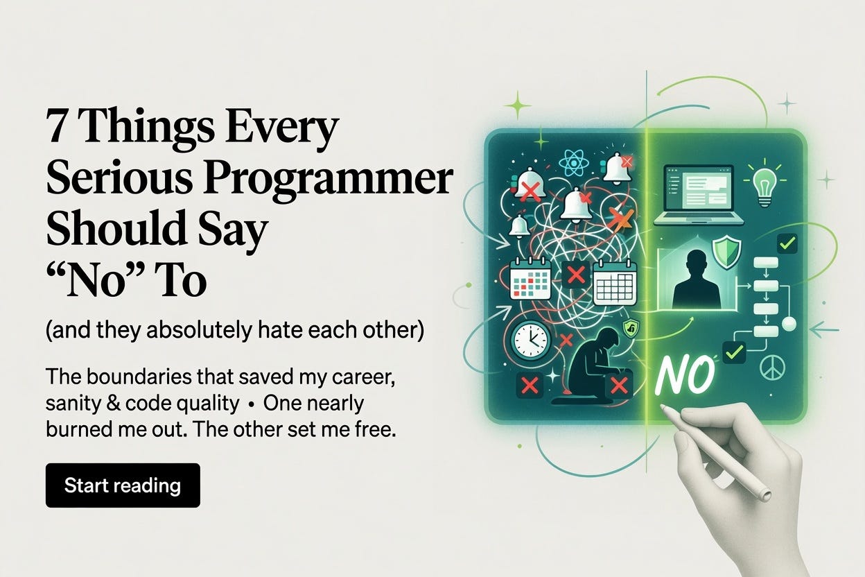 7 Things Every Serious Programmer Should Say “No” To