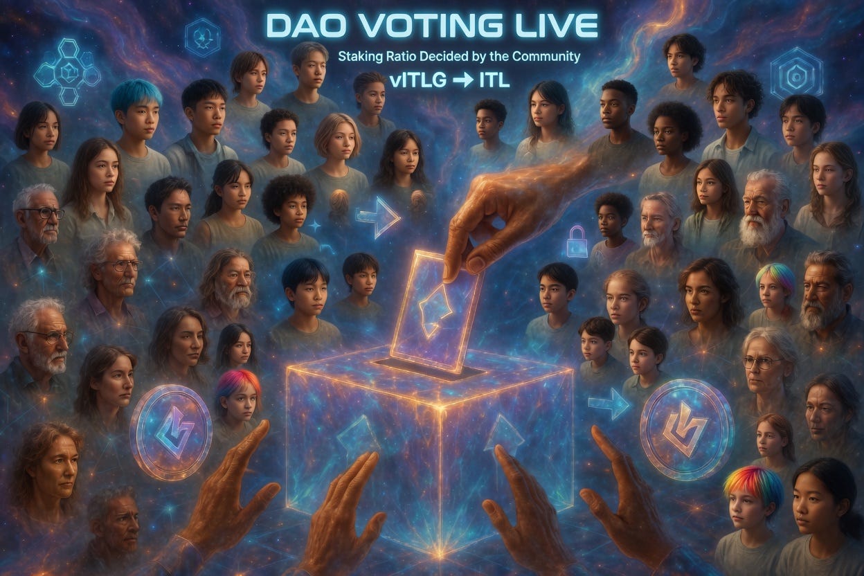 InterLink Community Update: DAO Voting Now Decides the vITLG → ITL Staking Ratio ️