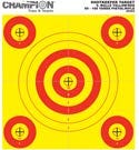 Champion 5-Bull Paper Target, Yellow/Orange, 8.5&#34;x11&#34;, 12/pk
