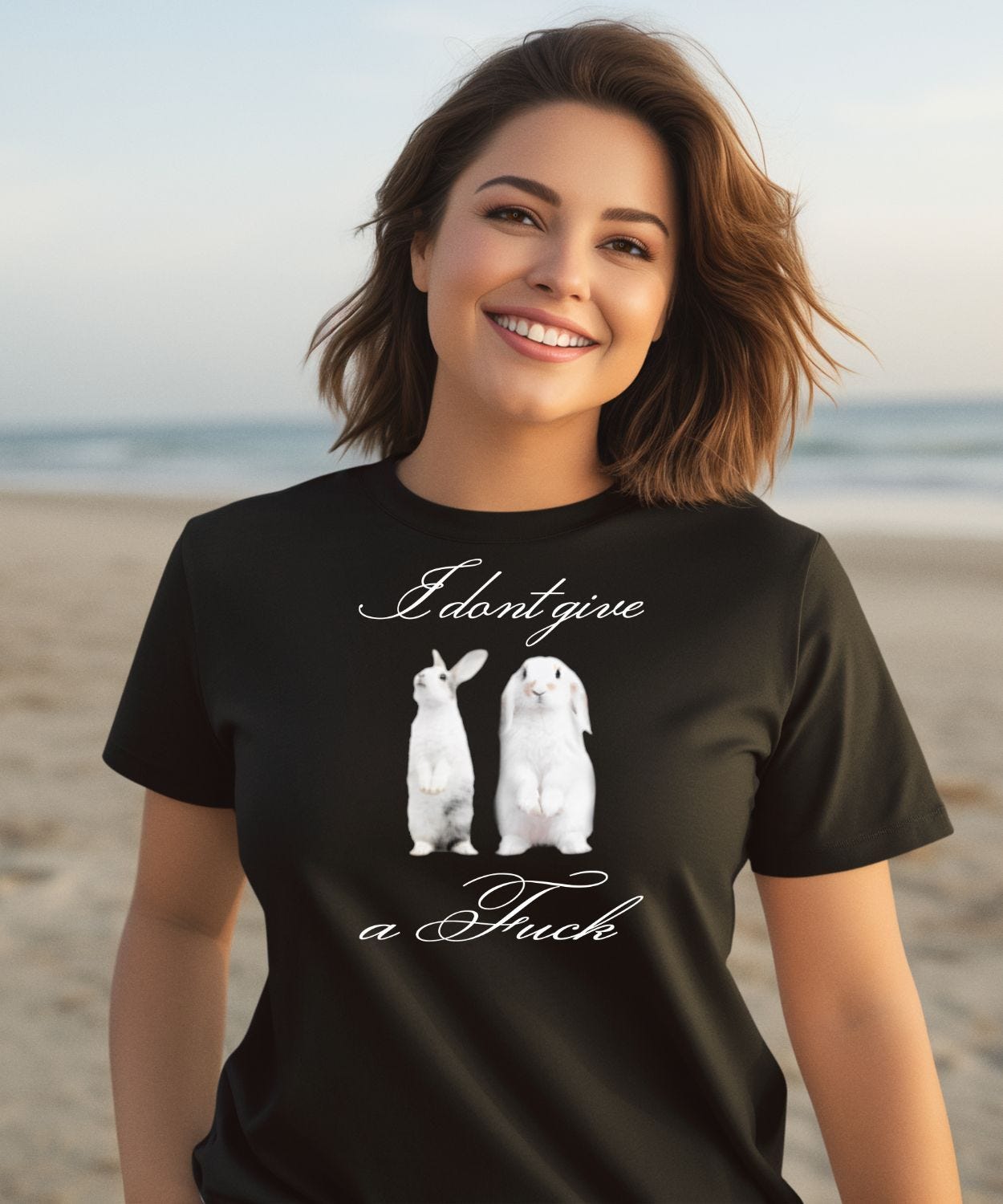 Waitimgoated I Dont Give A Fuck Rabbit Shirt