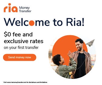 Instant Online Money Transfers to Ria More Than 190 Countries