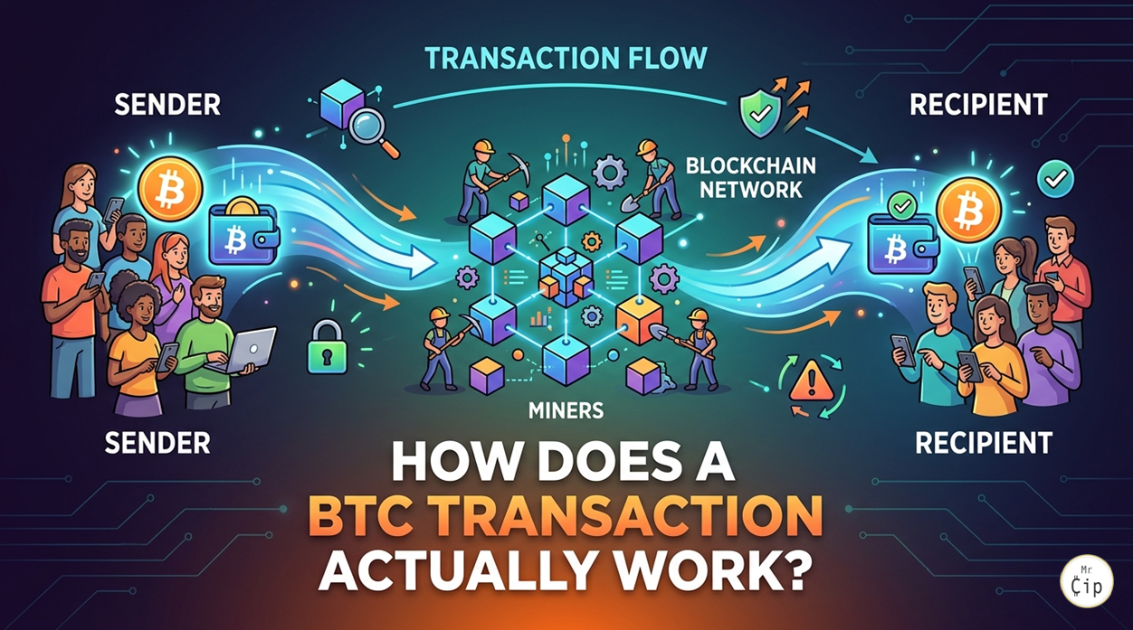 How does a BTC transaction actually work?