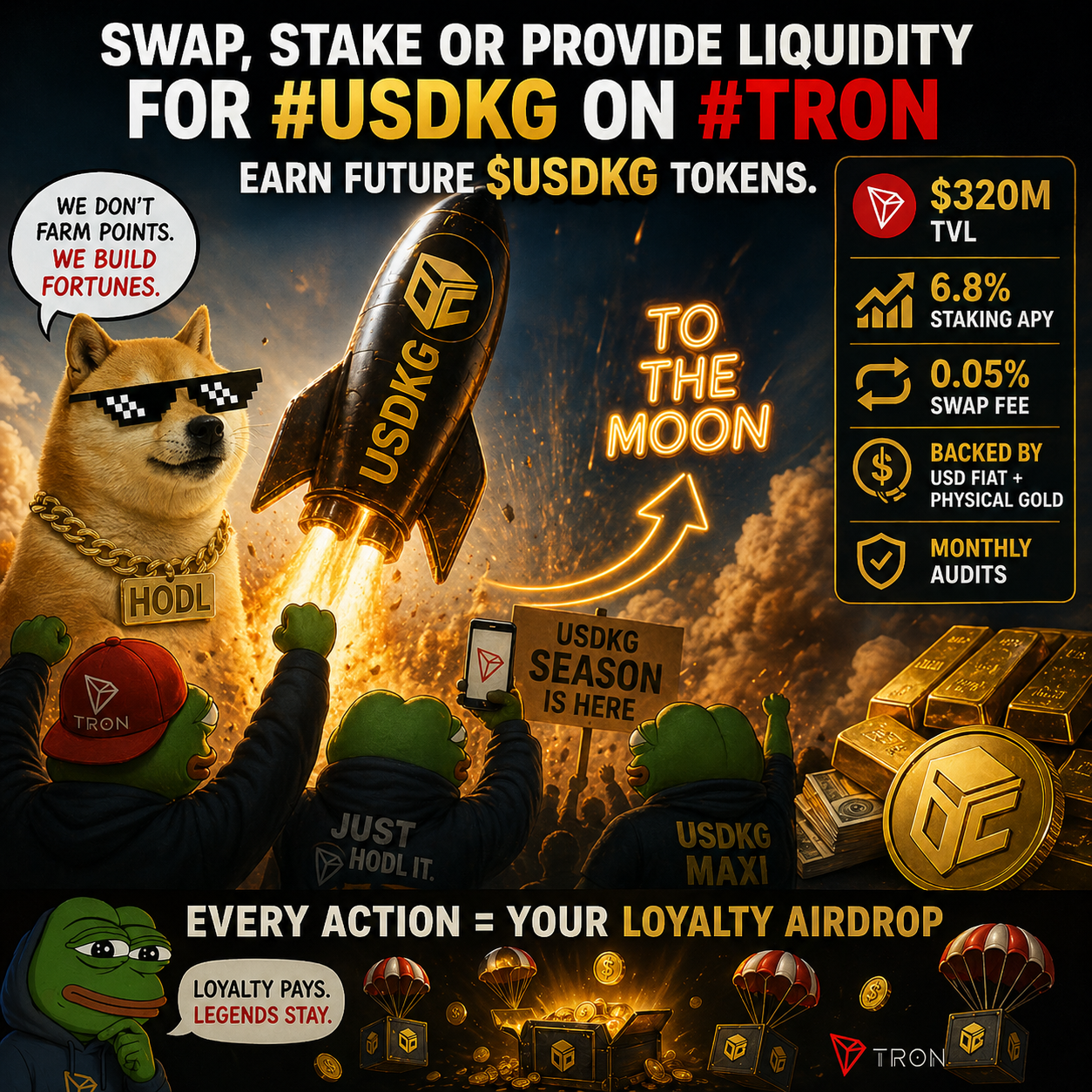 USDKG: The First Dual-Reserve Stablecoin on TRON Backed by Gold and USD