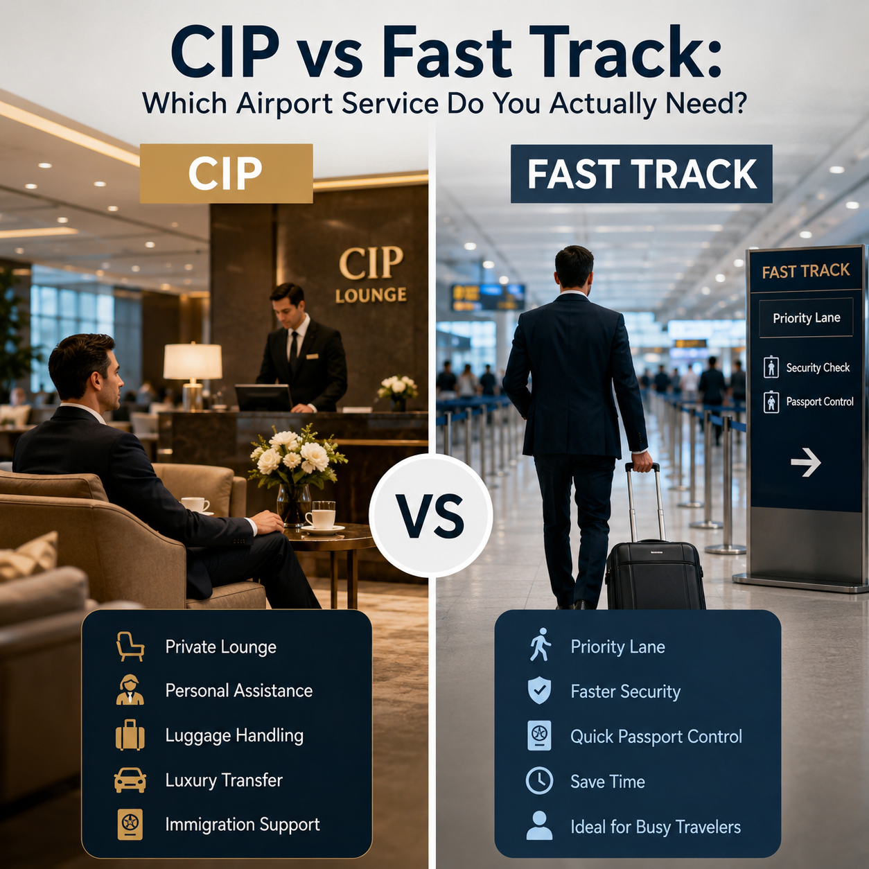 CIP vs Fast Track: Which Airport Service Do You Actually Need-