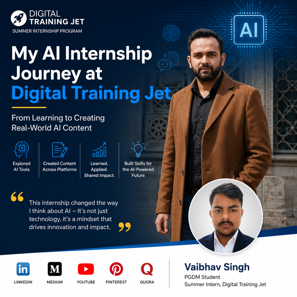 My AI Internship Journey at Digital Training Jet: Building Practical Skills for the Future