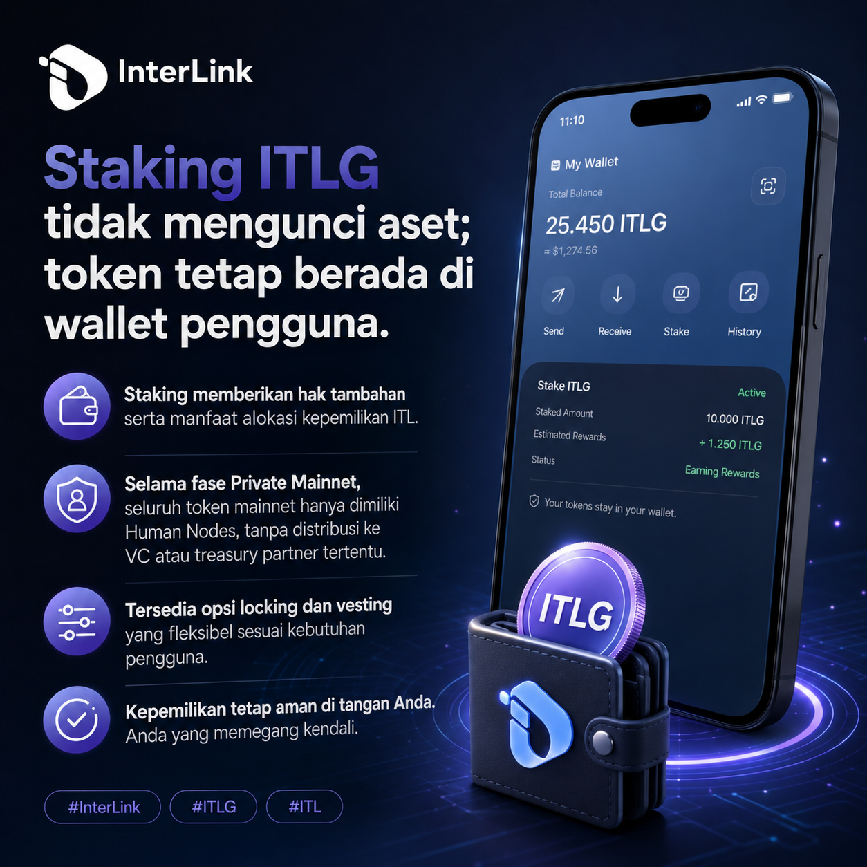  INTERLINK TEGASKAN: Staking ITLG Tidak Mengunci Aset Pengguna!