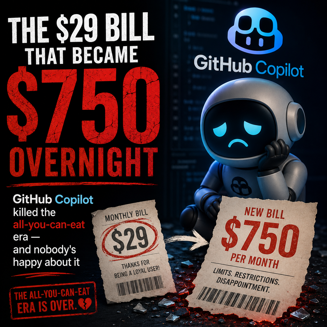 The $29 Bill That Became $750 Overnight: What GitHub Copilot’s Pricing Shock Tells Us About the…