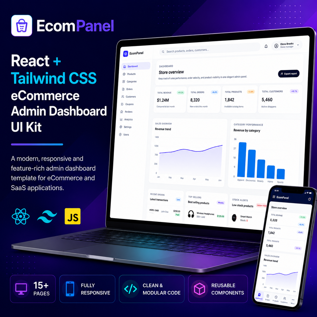 Building a Modern Digital Product Dashboard UI with React.js