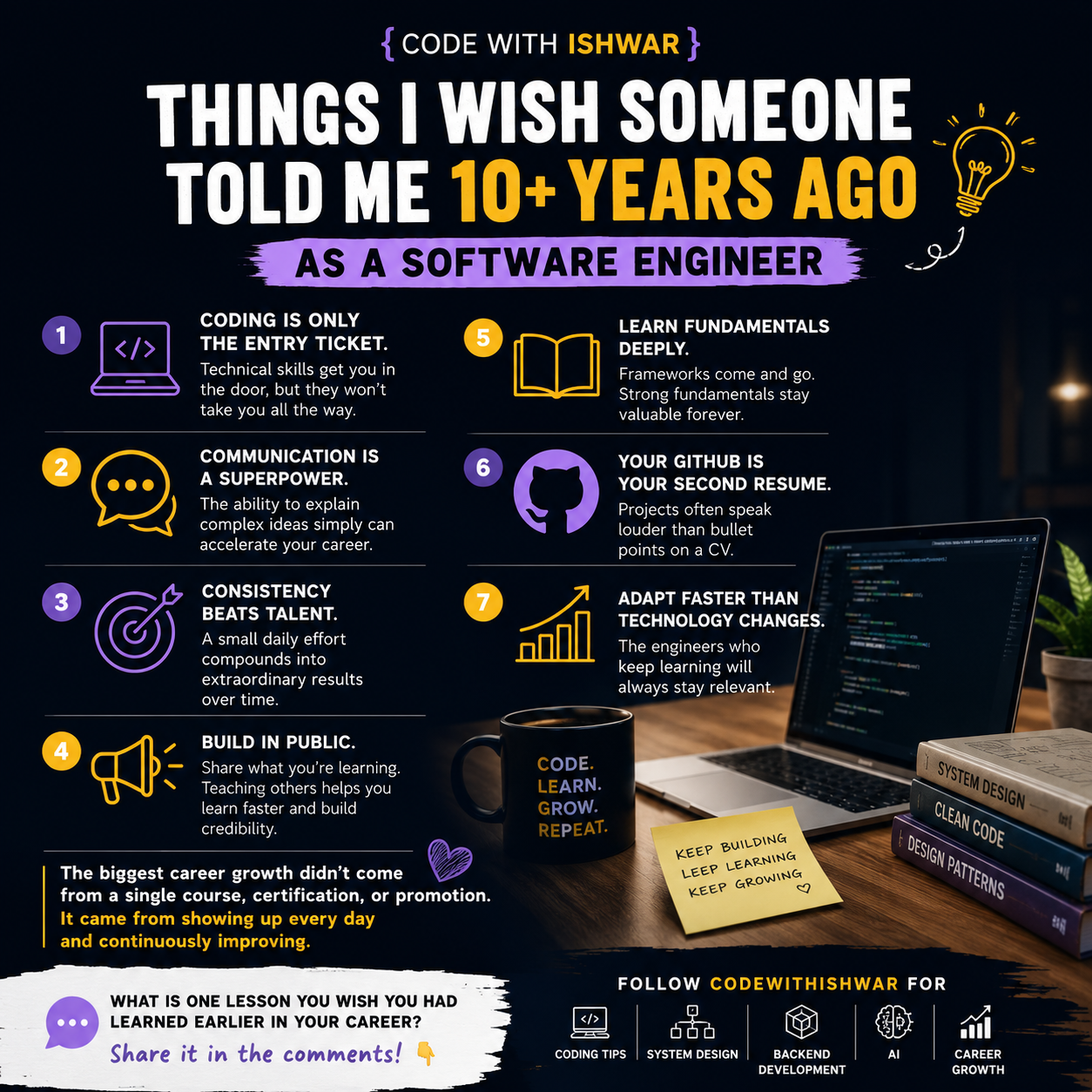 The 7 Lessons I Wish Someone Had Told Me 10+ Years Ago as a Software Engineer