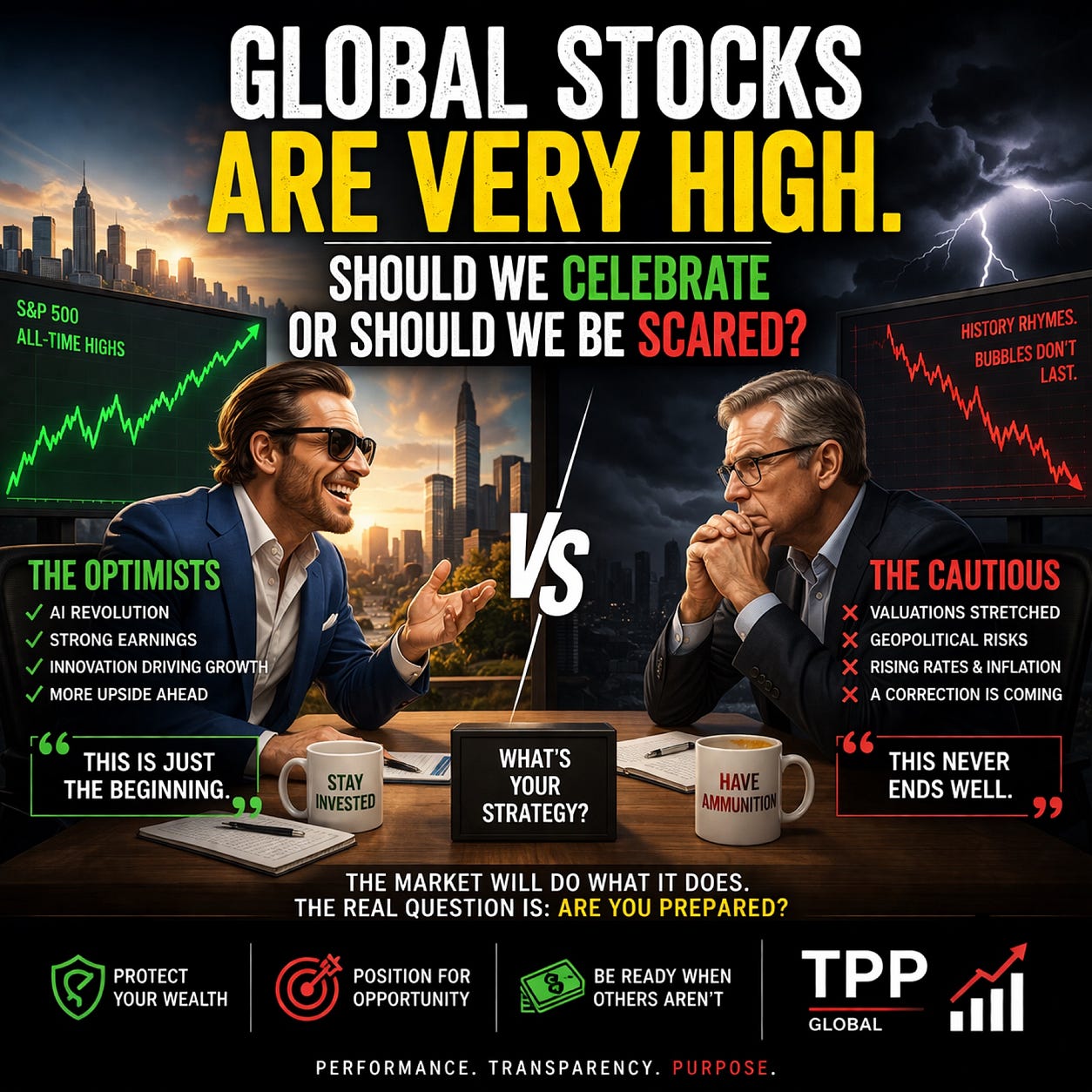 Global stocks are very high.