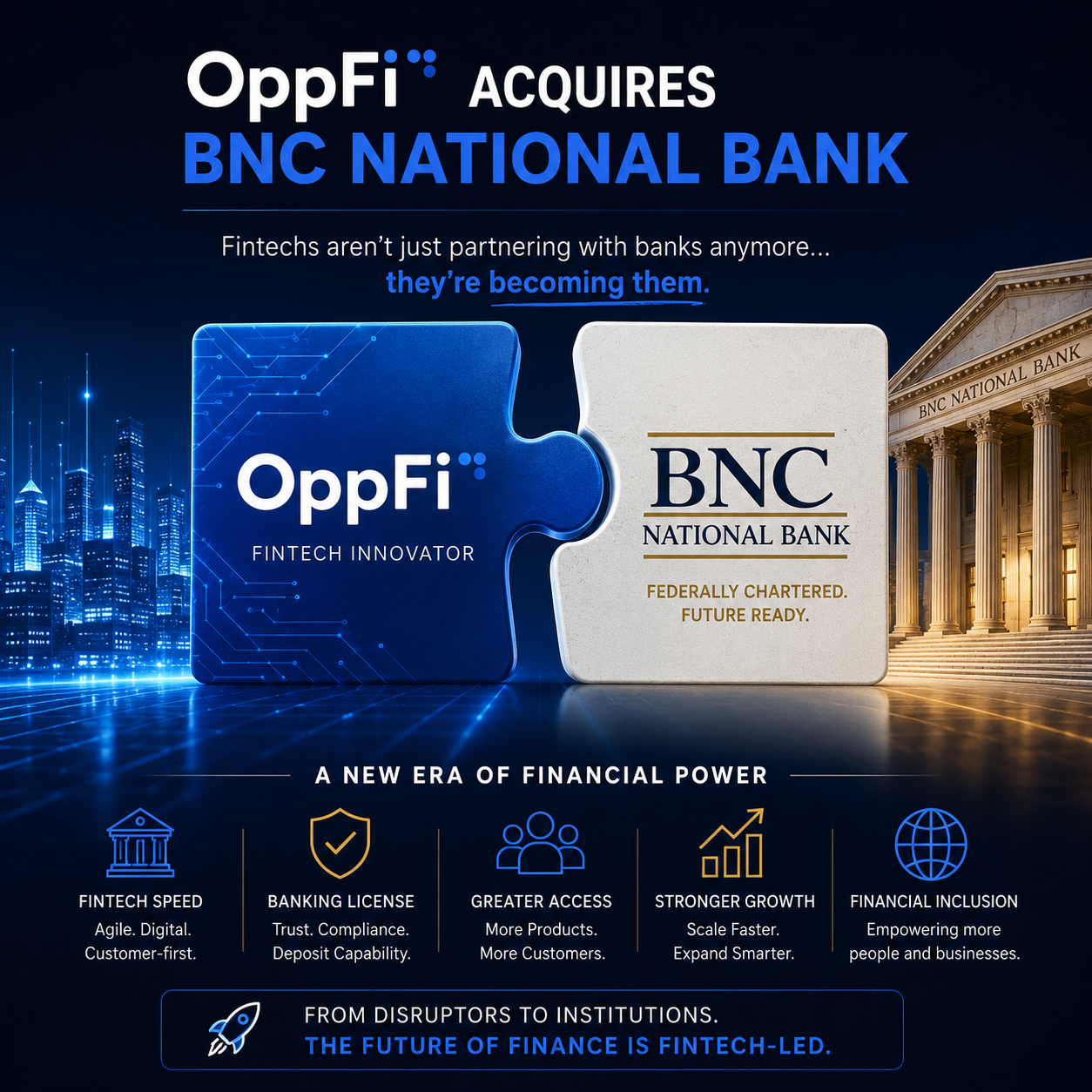 From Fintech to Full-Stack Banking: Why OppFi’s Acquisition of BNC National Bank Signals a…